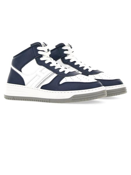 EMBROIDERED LOGO HIGH TOP SNEAKERS