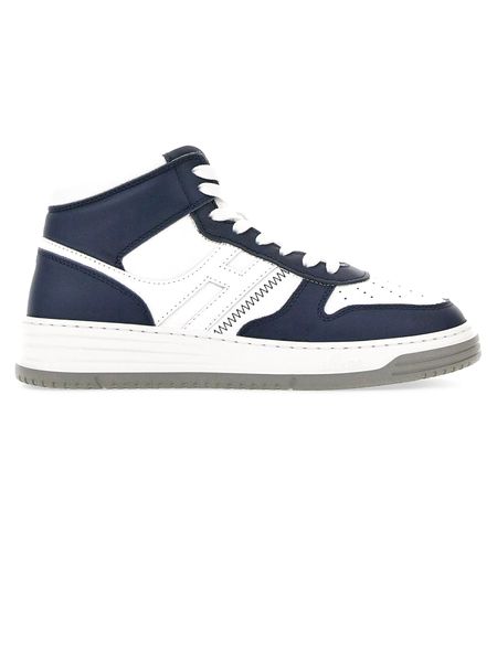EMBROIDERED LOGO HIGH TOP SNEAKERS