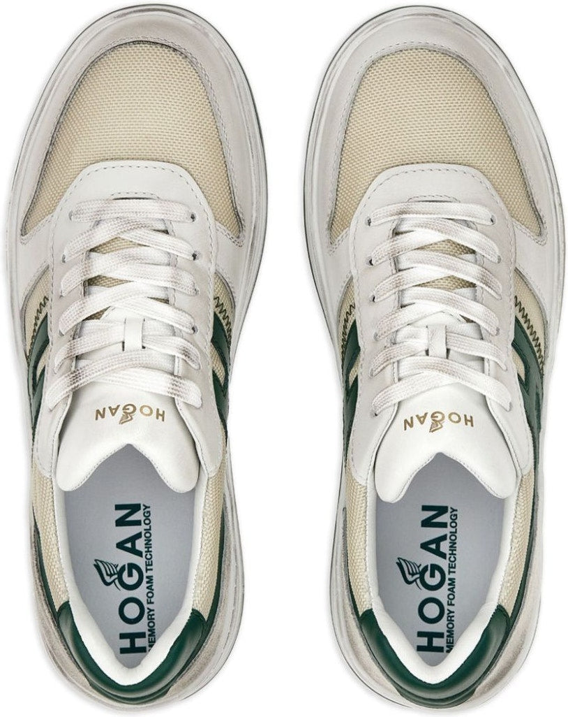 LOGO PATCH LACE UP SNEAKERS
