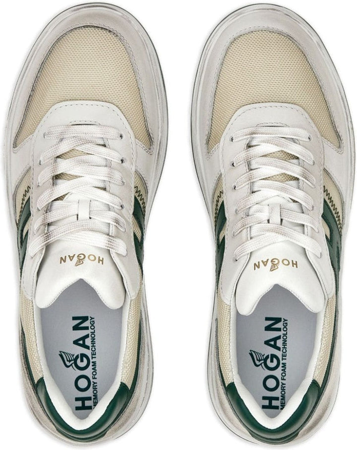 LOGO PATCH LACE UP SNEAKERS