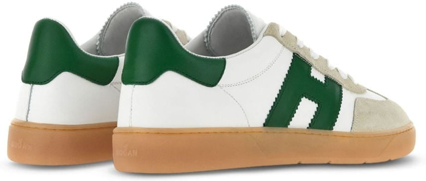 LEATHER PANELLED SNEAKERS