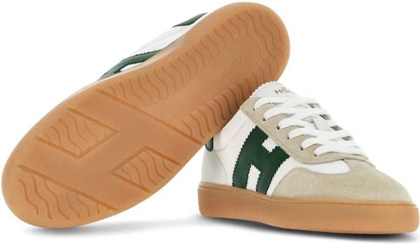 LEATHER PANELLED SNEAKERS