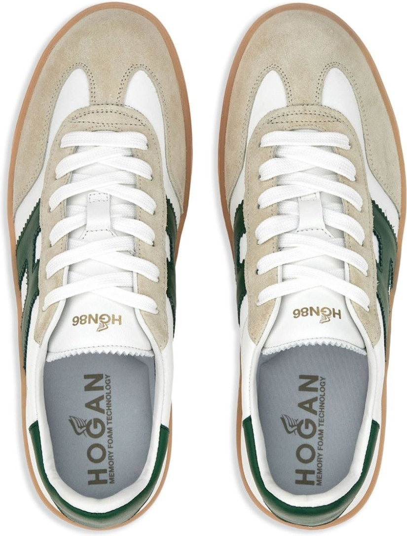 LEATHER PANELLED SNEAKERS