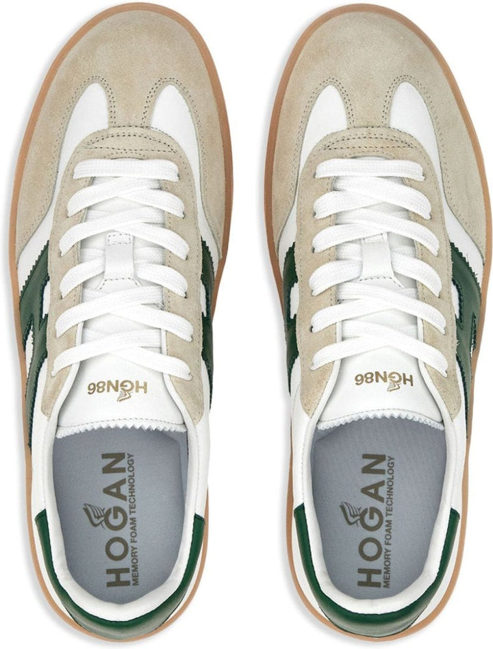 LEATHER PANELLED SNEAKERS