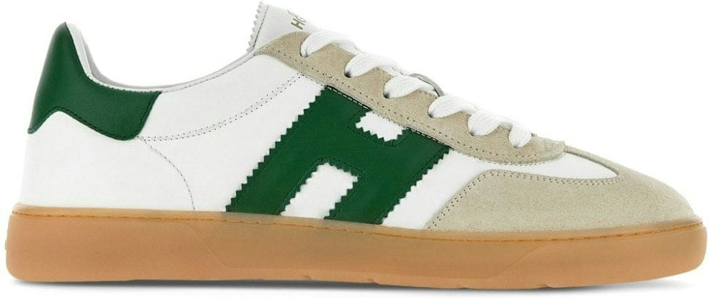 LEATHER PANELLED SNEAKERS