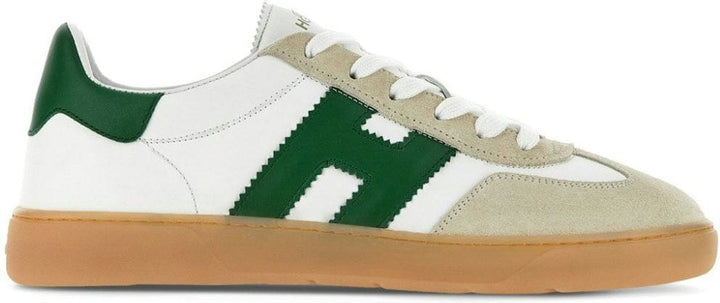 LEATHER PANELLED SNEAKERS