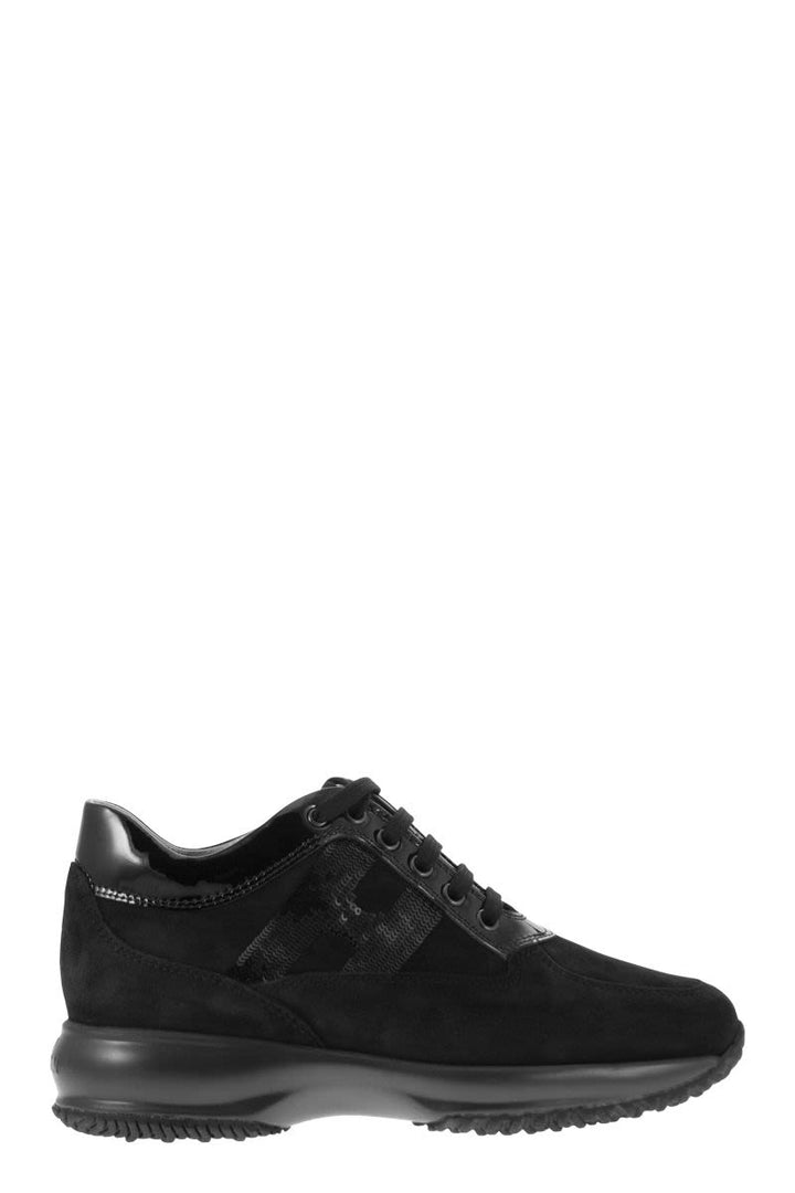 LOGO PATCH SEQUIN DETAIL SNEAKERS