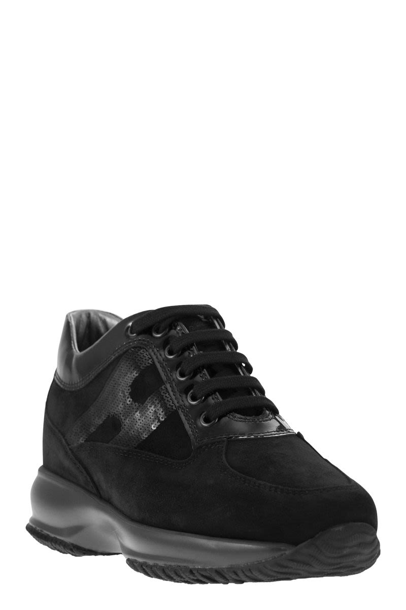 LOGO PATCH SEQUIN DETAIL SNEAKERS