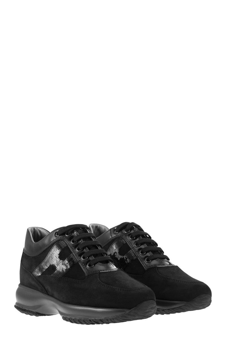 LOGO PATCH SEQUIN DETAIL SNEAKERS