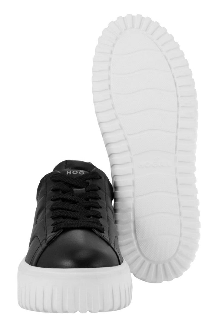 PLATFORM EMBOSSED LOGO SNEAKERS