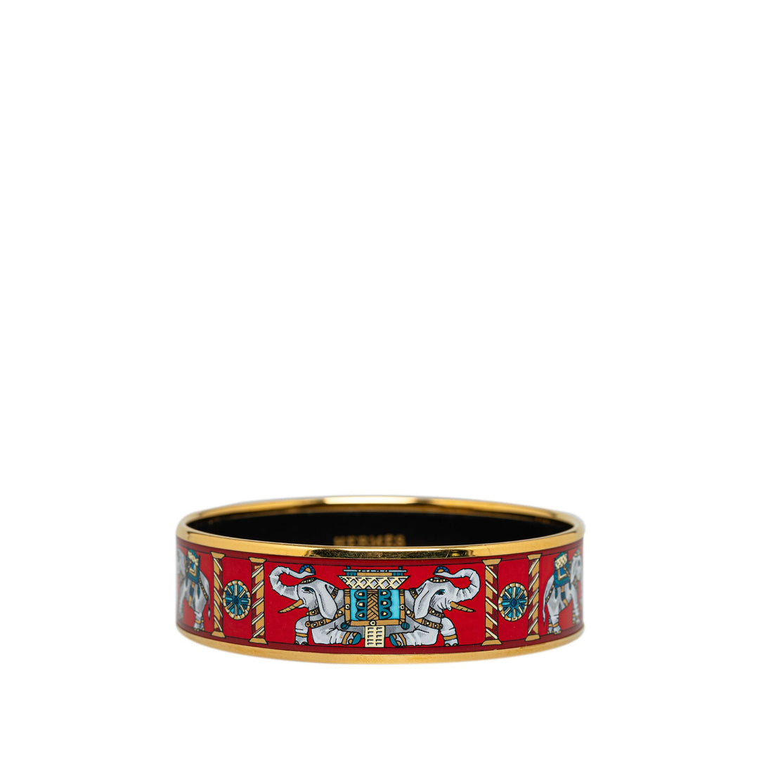 Hermes Wide Enamel Bangle Costume Bracelet