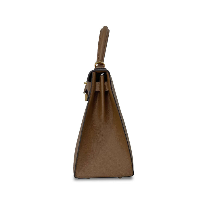 Hermes Kelly Alezan Epsom leather designer bag K28 GHW
