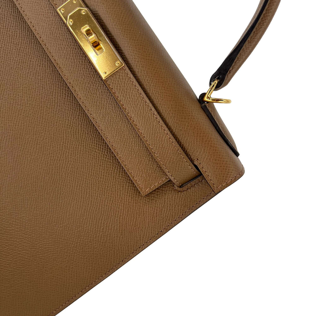 Hermes Kelly Alezan Epsom leather designer bag K28 GHW