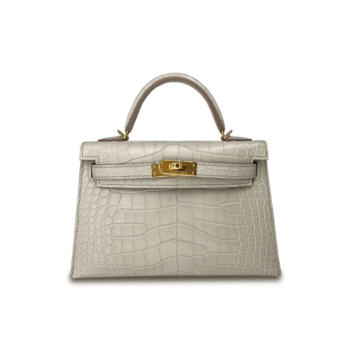 Hermes Kelly Beton Matte Designer Bag K20 GHW