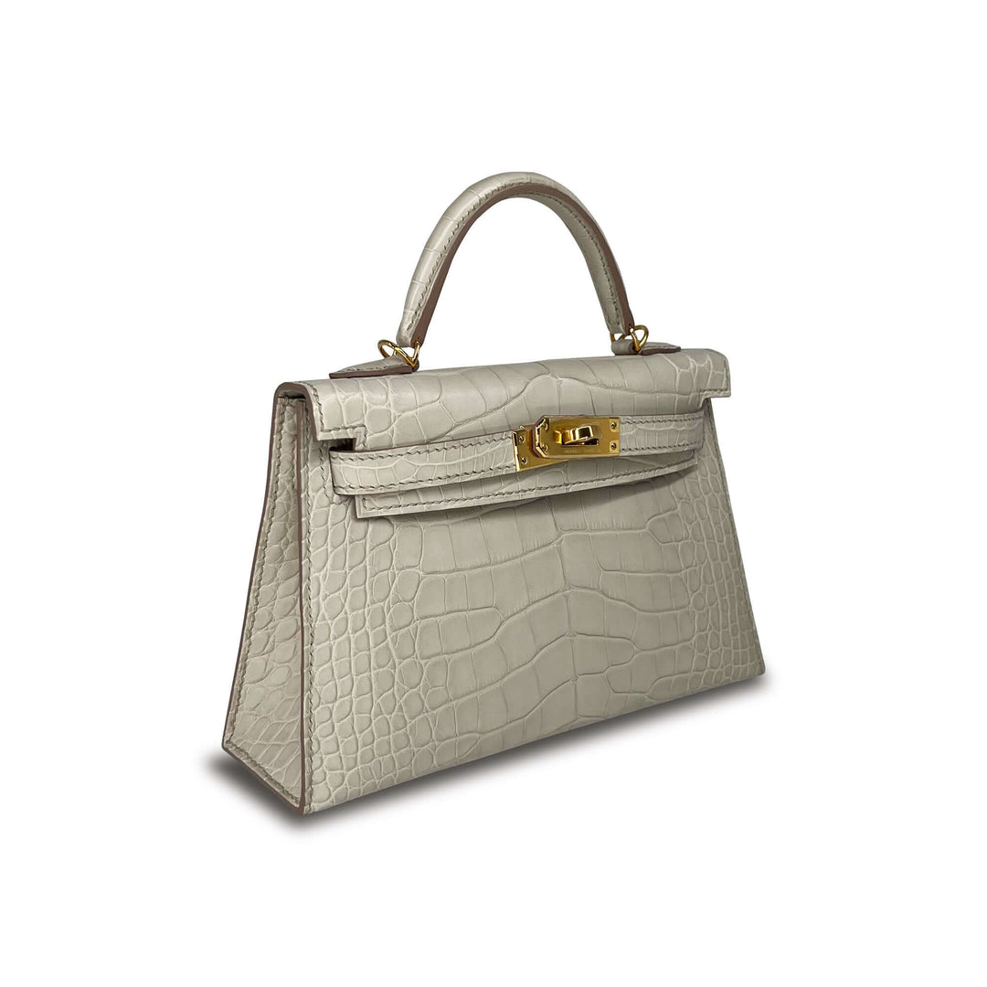Hermes Kelly Beton Matte Designer Bag K20 GHW