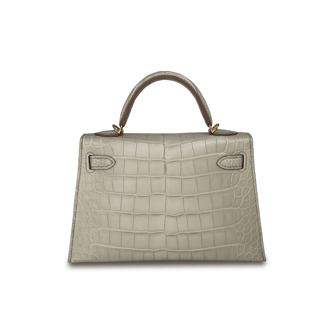 Hermes Kelly Beton Matte Designer Bag K20 GHW