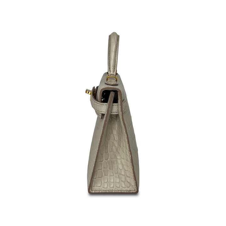 Hermes Kelly Beton Matte Designer Bag K20 GHW