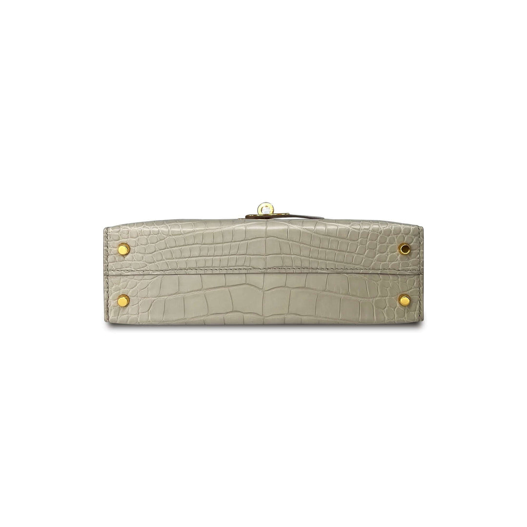 Hermes Kelly Beton Matte Designer Bag K20 GHW