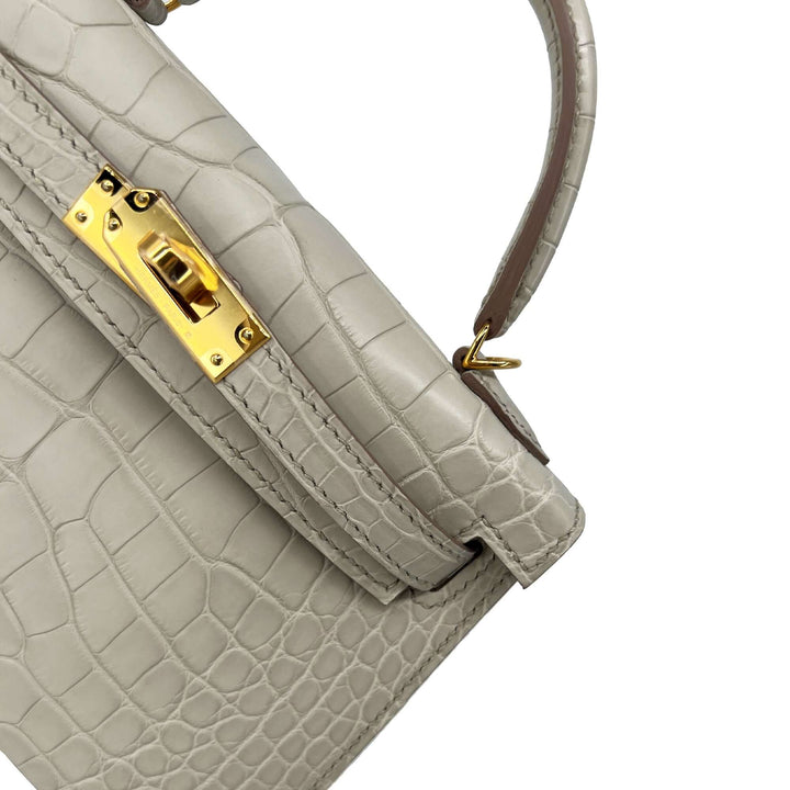 Hermes Kelly Beton Matte Designer Bag K20 GHW
