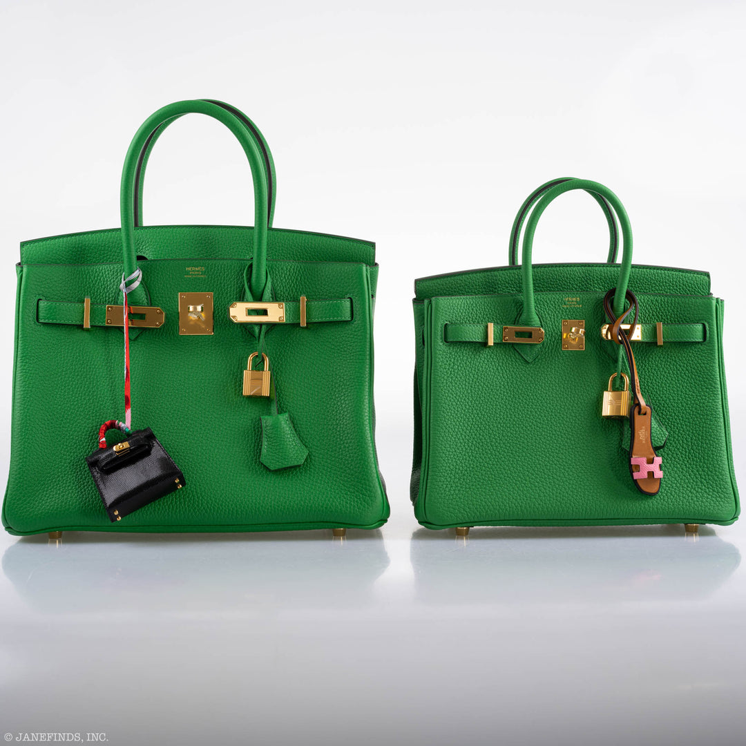 Hermès Birkin 25 Bambou (Bamboo) Green Togo with Gold Hardware - 2020, Y