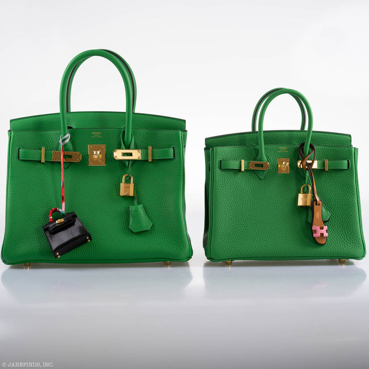 Hermès Birkin 25 Bambou (Bamboo) Green Togo with Gold Hardware - 2020, Y