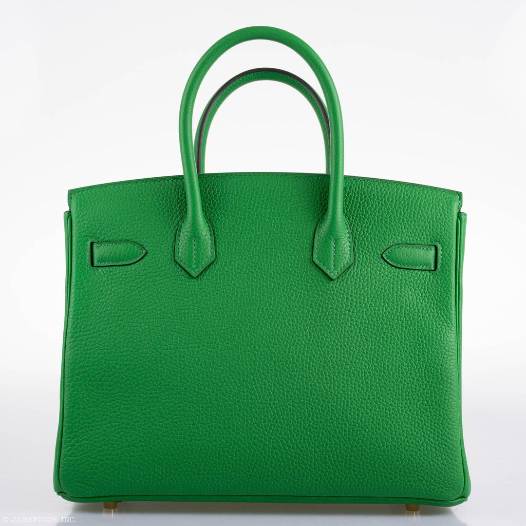 Hermès Birkin 25 Bambou (Bamboo) Green Togo with Gold Hardware - 2020, Y