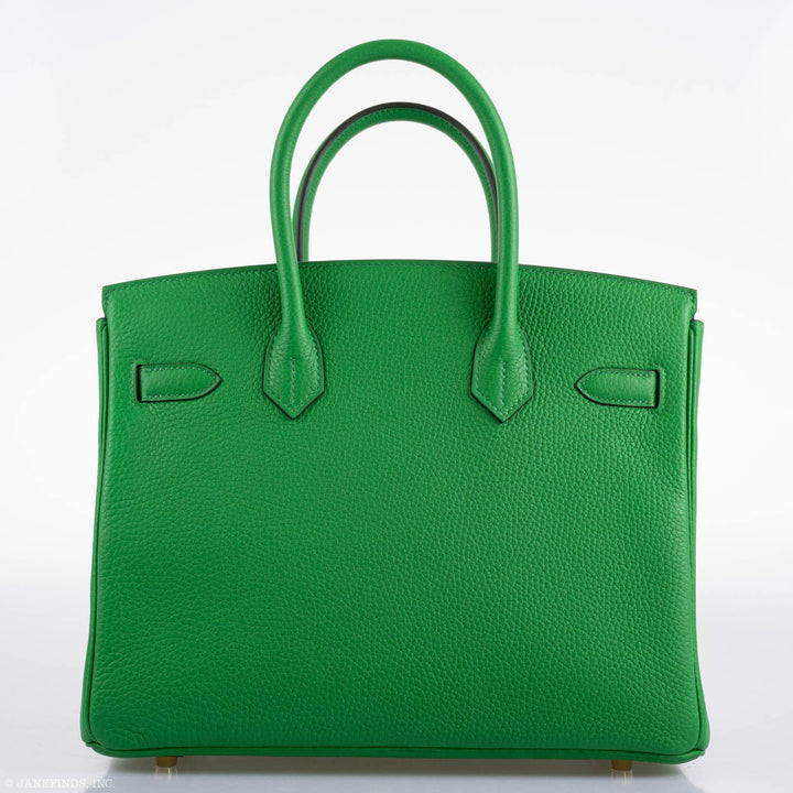 Hermès Birkin 25 Bambou (Bamboo) Green Togo with Gold Hardware - 2020, Y