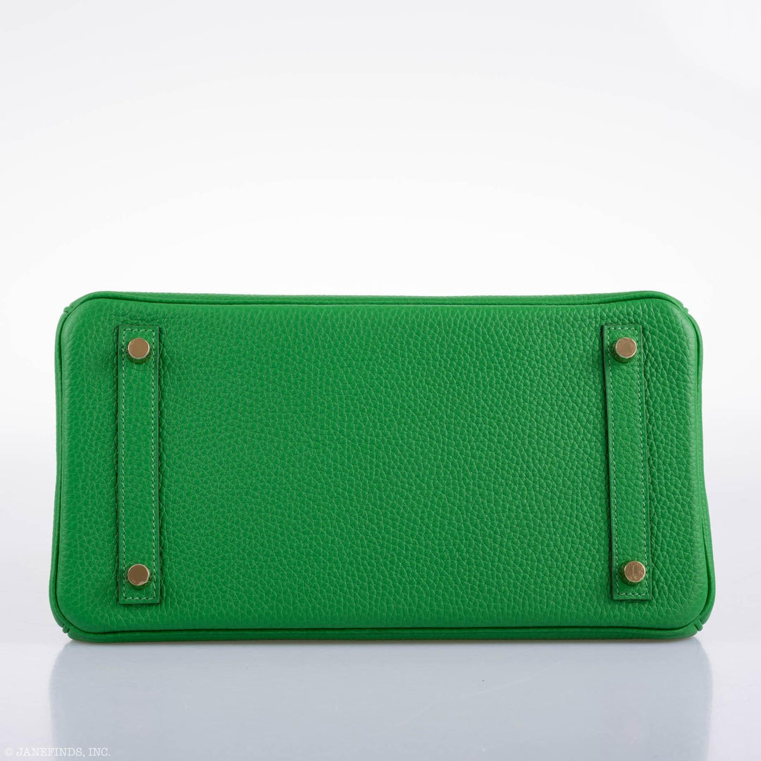 Hermès Birkin 25 Bambou (Bamboo) Green Togo with Gold Hardware - 2020, Y