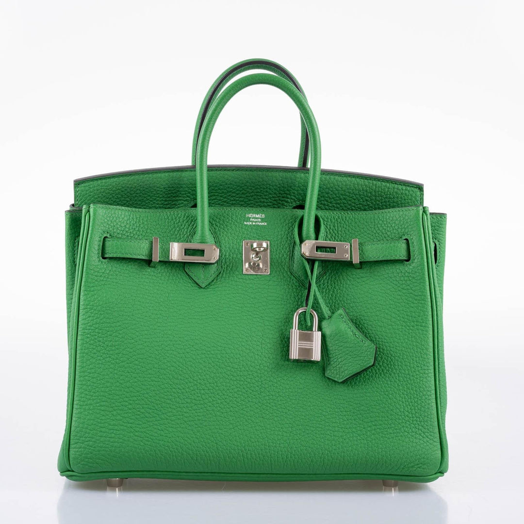 Hermès Birkin 25 Bambou (Bamboo) Green Togo with Palladium Hardware - 2014, R Square
