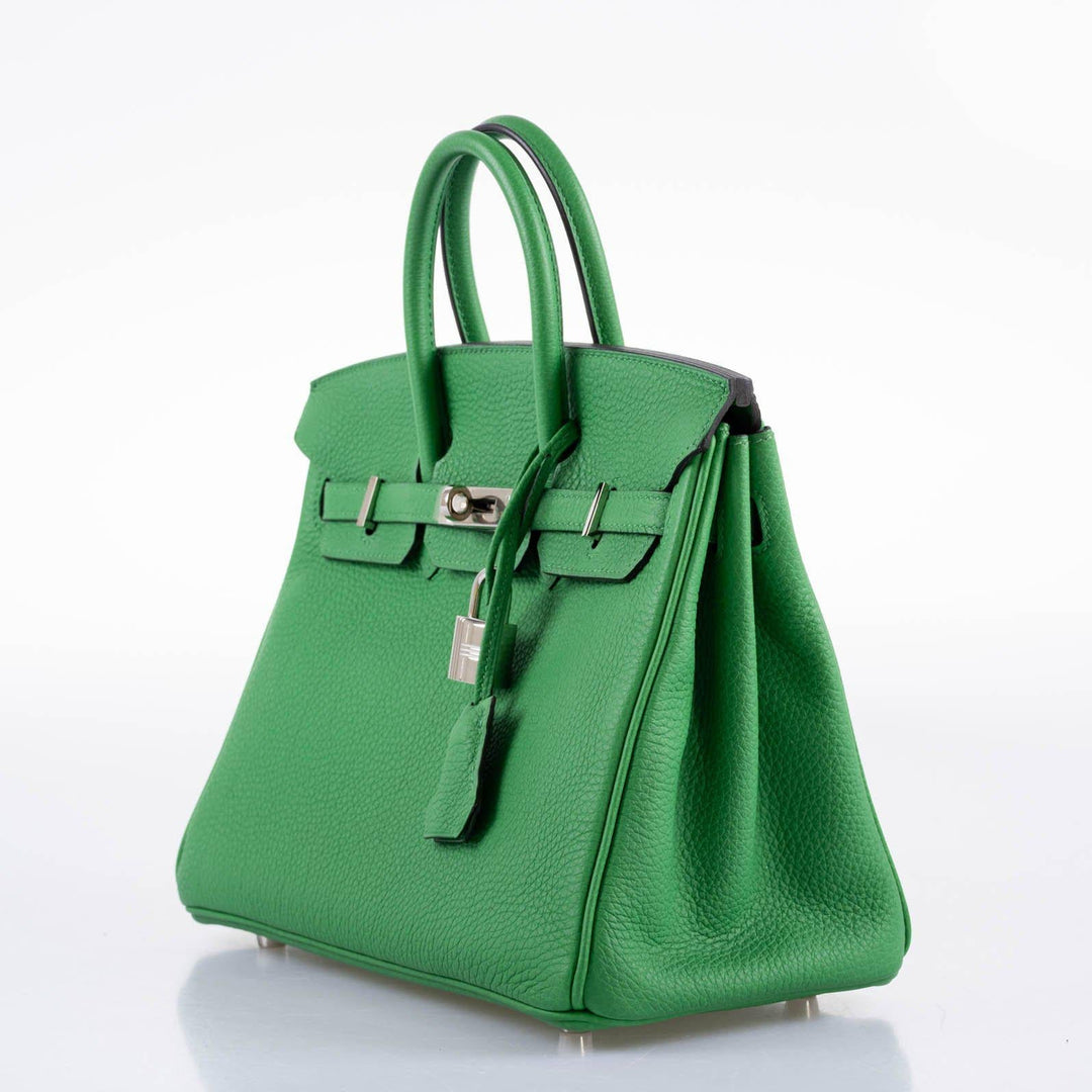Hermès Birkin 25 Bambou (Bamboo) Green Togo with Palladium Hardware - 2014, R Square