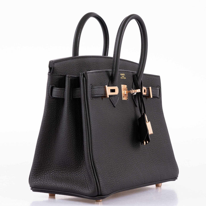Hermès Birkin 25 Black Togo leather Rose Gold Hardware - 2021, Z