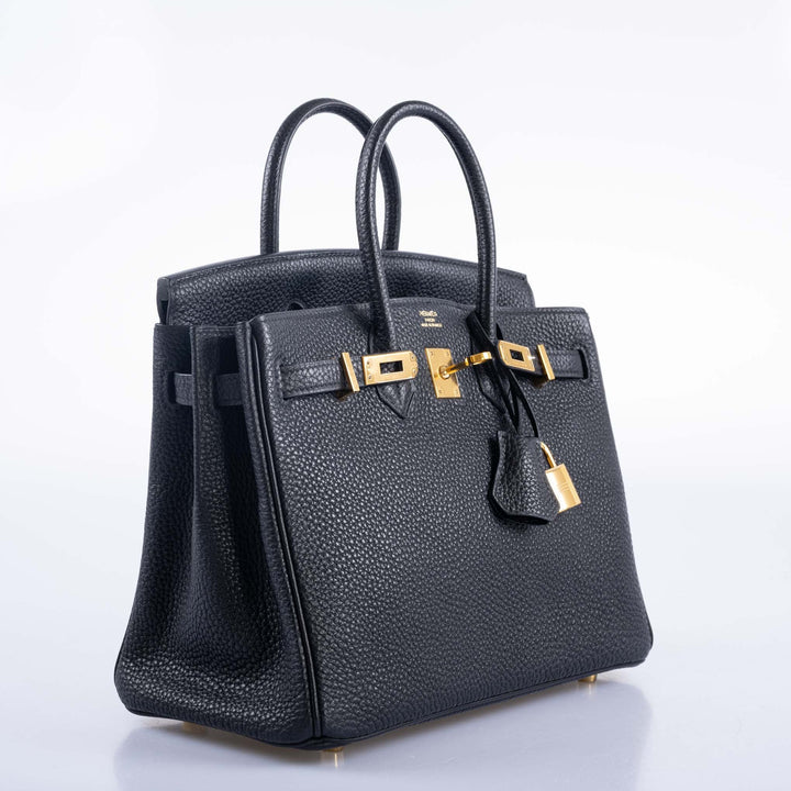 Hermes Birkin 25 Black Togo with Gold Hardware