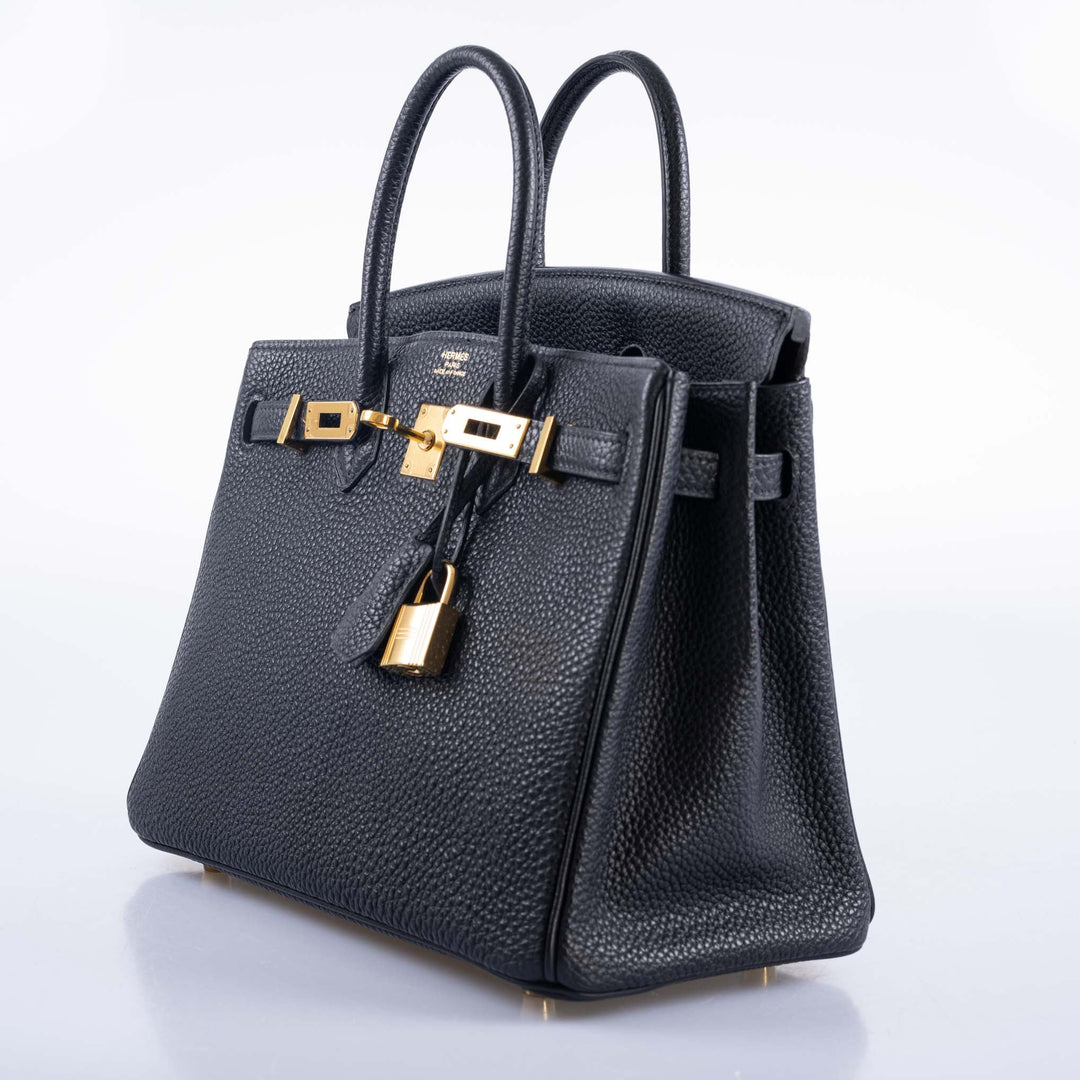 Hermes Birkin 25 Black Togo with Gold Hardware