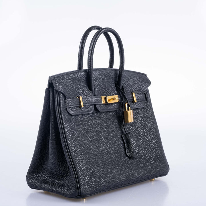 Hermes Birkin 25 Black Togo with Gold Hardware