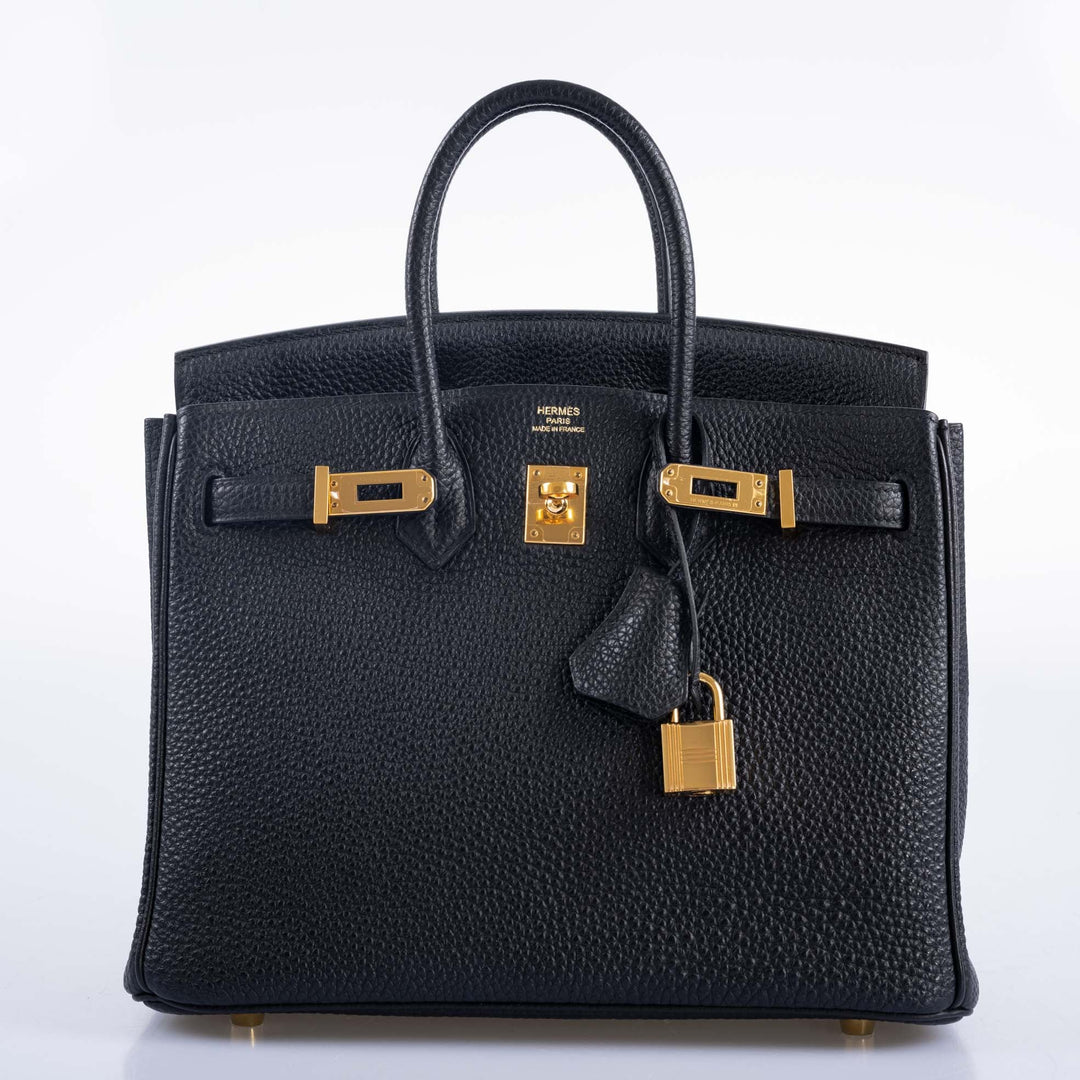 Hermes Birkin 25 Black Togo with Gold Hardware