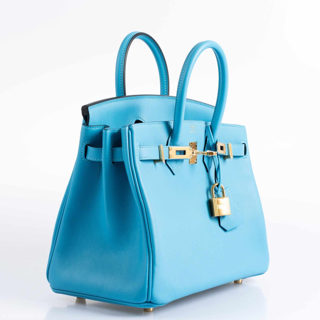 Hermès Birkin 25 Bleu Bleu du Nord Swift Gold Hardware