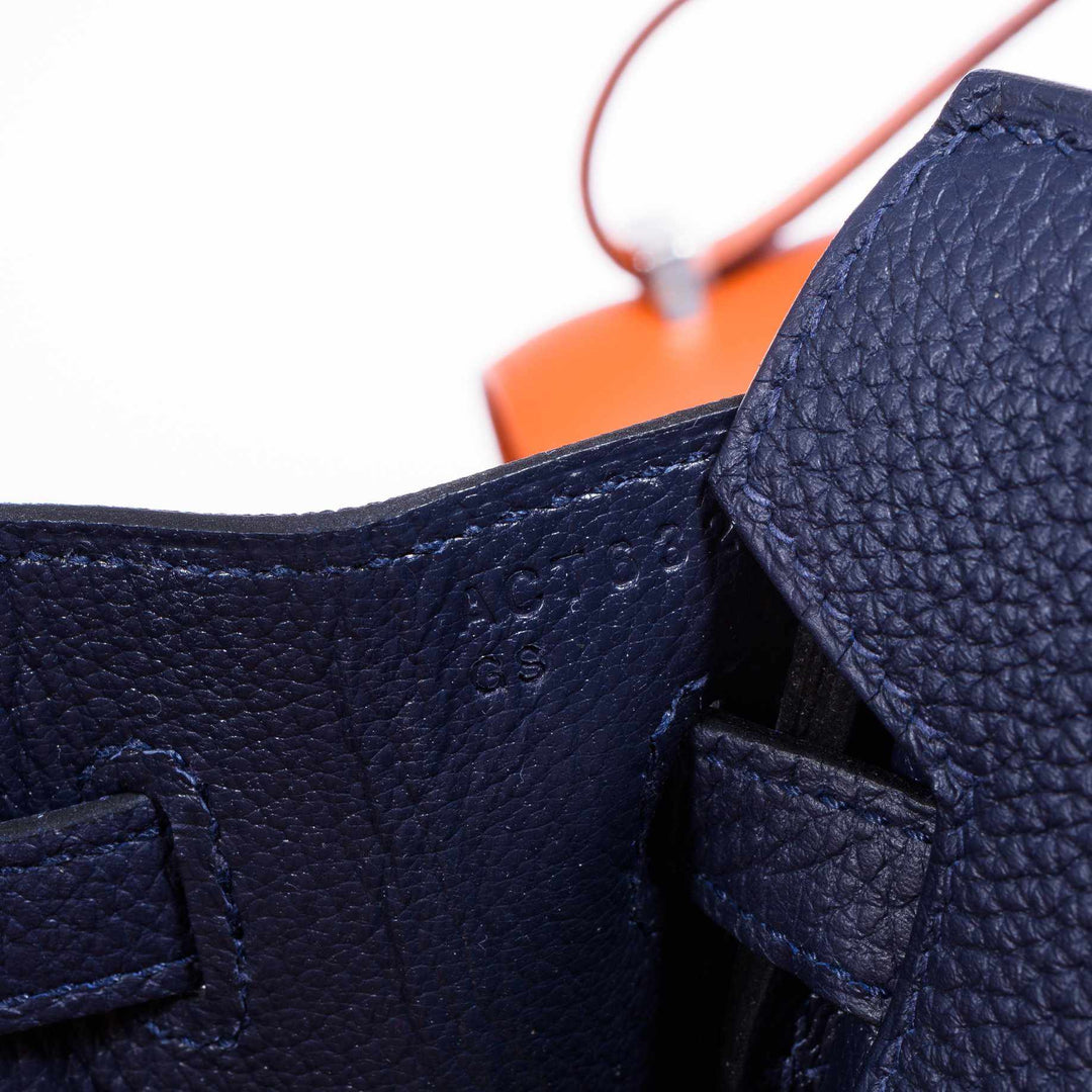 Hermès Birkin 25 Blue Indigo Togo Palladium Hardware