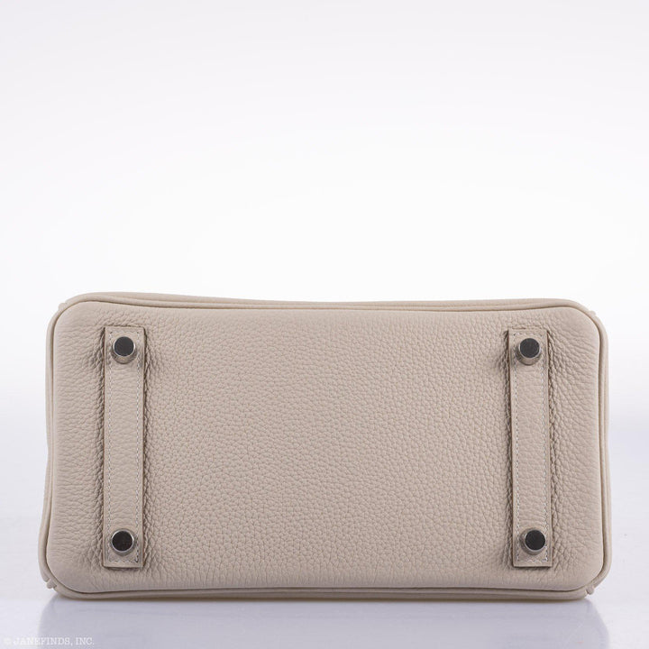Hermès Birkin 25 Craie Togo Palladium Hardware - 2020, Y