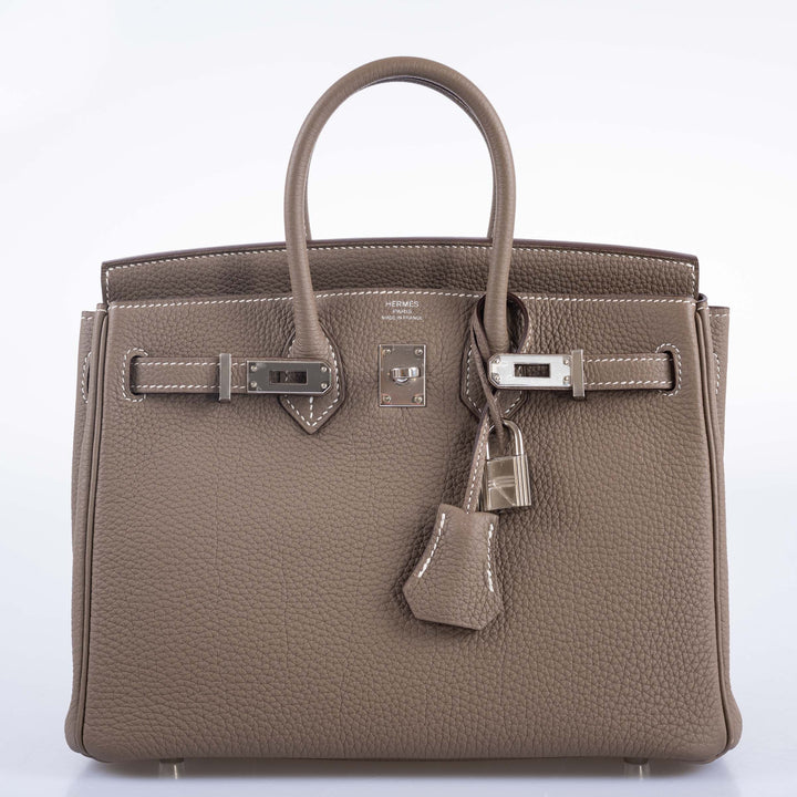 Top quality Hermes Birkin 25 Etoupe Togo Palladium Hardware