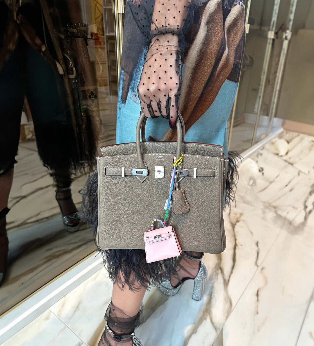 Top quality Hermes Birkin 25 Etoupe Togo Palladium Hardware