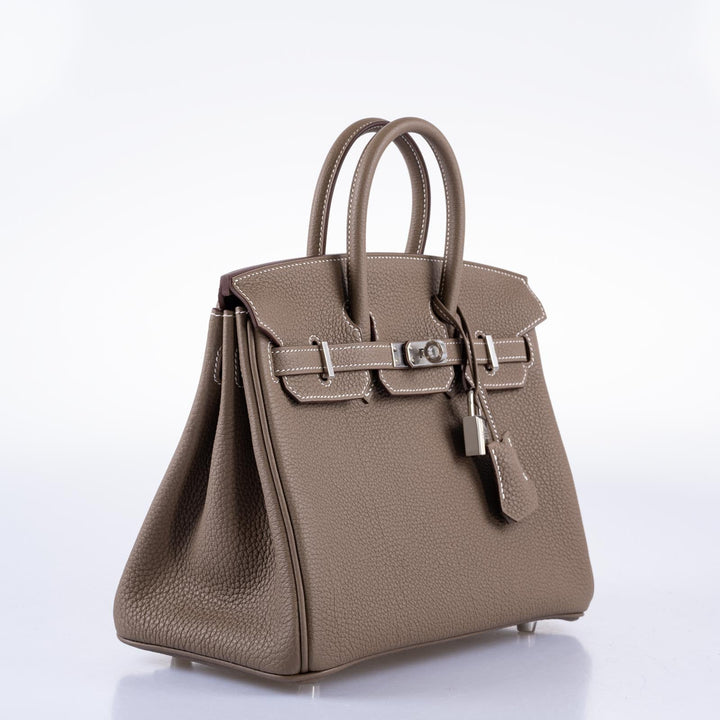 Top quality Hermes Birkin 25 Etoupe Togo Palladium Hardware