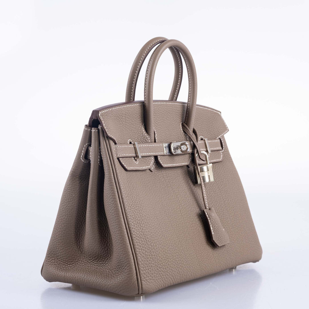 Top quality Hermes Birkin 25 Etoupe Togo Palladium Hardware