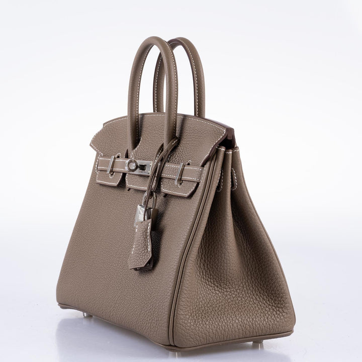 Top quality Hermes Birkin 25 Etoupe Togo Palladium Hardware