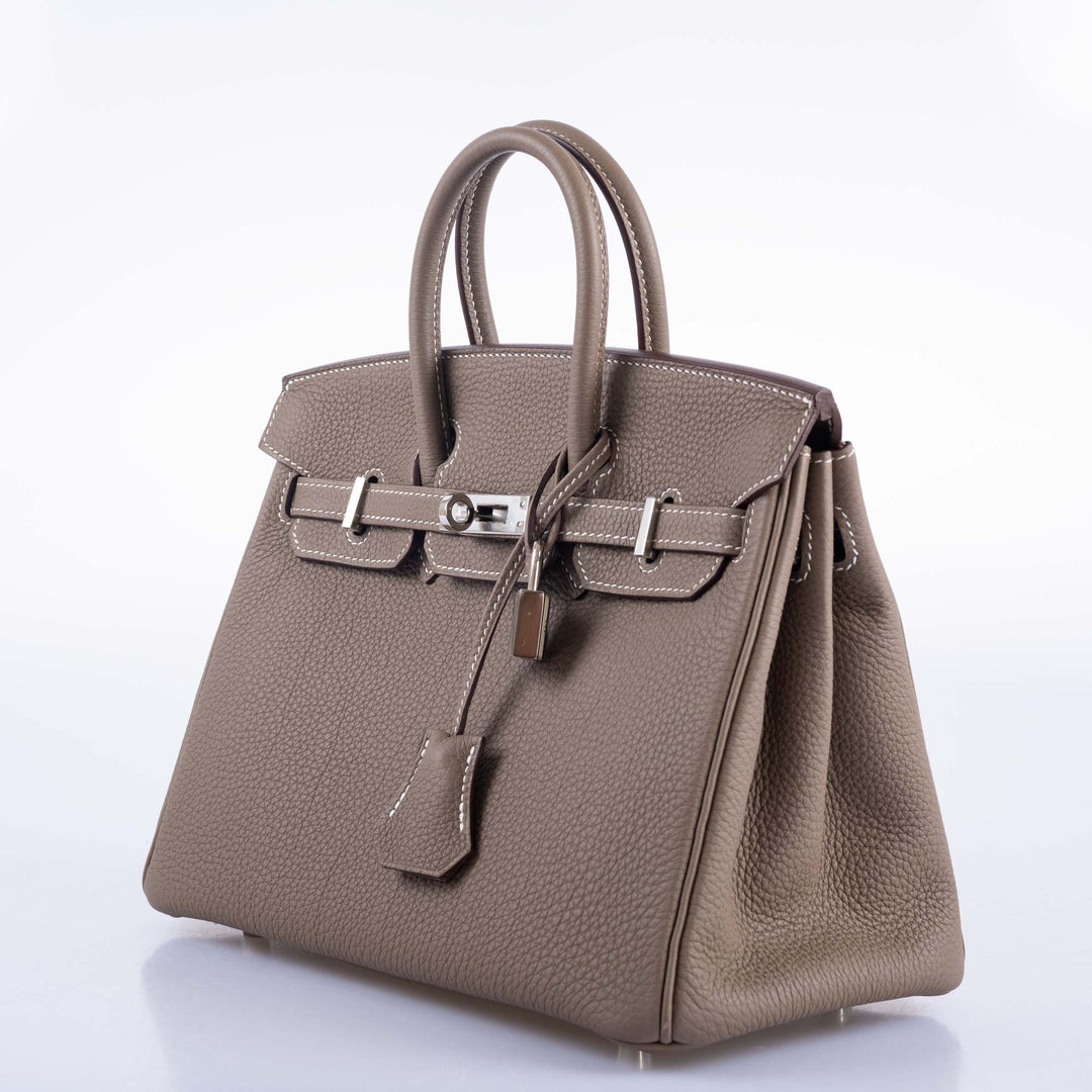 Top quality Hermes Birkin 25 Etoupe Togo Palladium Hardware