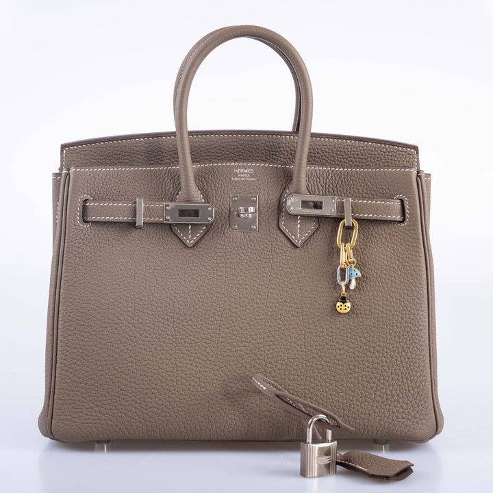 Top quality Hermes Birkin 25 Etoupe Togo Palladium Hardware