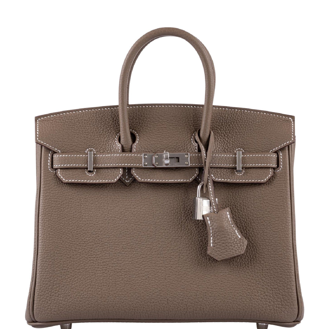 Top quality Hermes Birkin 25 Etoupe Togo Palladium Hardware