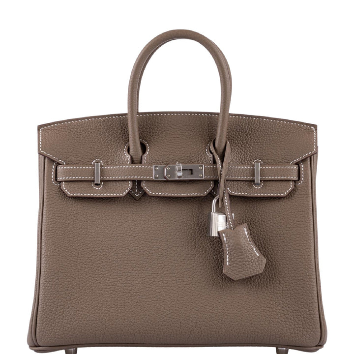 Top quality Hermes Birkin 25 Etoupe Togo Palladium Hardware
