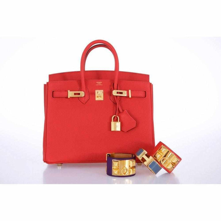 Top quality Hermes Birkin 25 Geranium Togo Gold Hardware