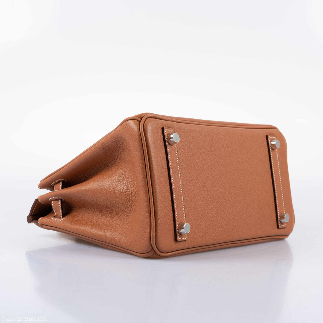 Hermès Birkin 25 Gold Taurillon Novillo Palladium Hardware