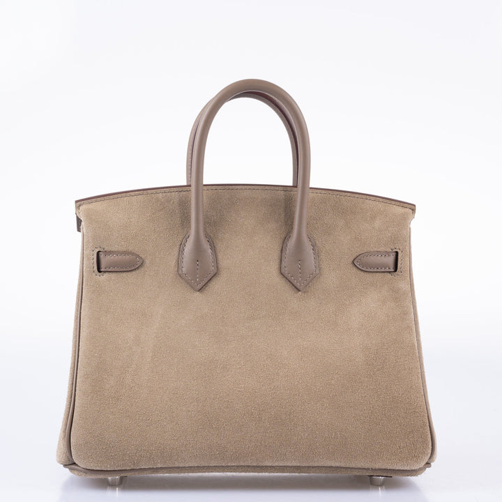 Hermes Birkin 25 Gris Caillou & Etoupe Grizzly and Swift Palladium Hardware